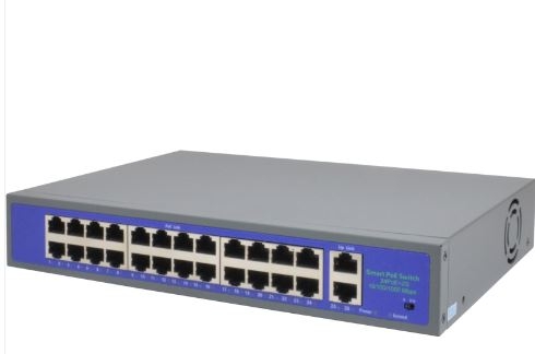 ISEE%20MODEM%20SWITCH%20ISS-1026P%2024%20PORT%20POE%2010/100%20+%202%20PORT%20GB%20UPLINK,%20400W,%20250M